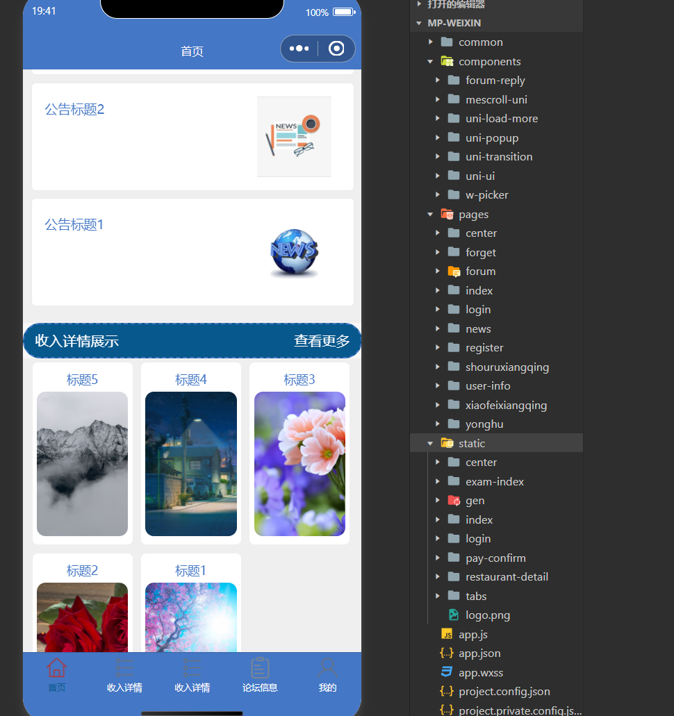 基于微信小程序+ssm的家庭记账本系统